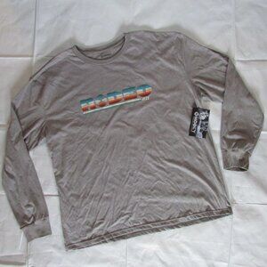 Hooey Men's Long Sleeve Serape Rodeo Logo Crewneck T-Shirt - Gray